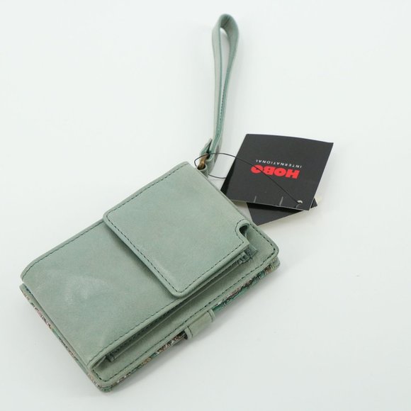 HOBO Handbags - NWT HOBO International Celadon Green Leather Lark Wristlet Wallet